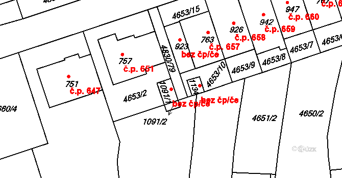 Boršice 95126996 na parcele st. 1091/1 v KÚ Boršice u Buchlovic, Katastrální mapa