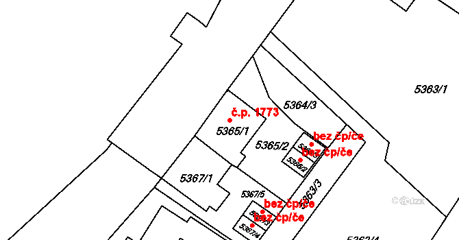 Frýdek 1773, Frýdek-Místek na parcele st. 5367/1 v KÚ Frýdek, Katastrální mapa