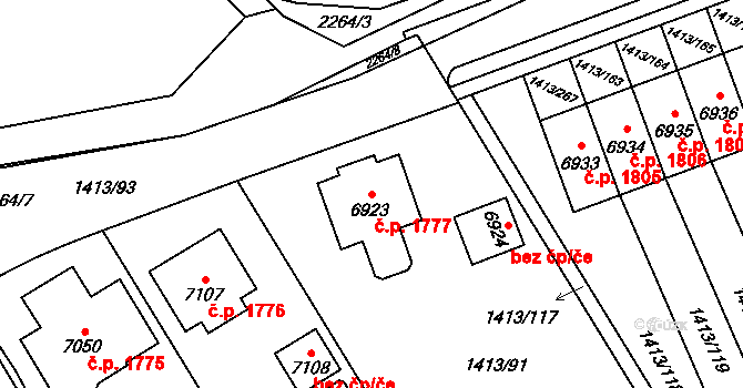 Beroun-Město 1777, Beroun na parcele st. 6923 v KÚ Beroun, Katastrální mapa
