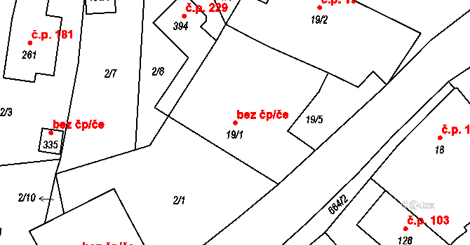 Cerekvice nad Loučnou 40134997 na parcele st. 19/1 v KÚ Cerekvice nad Loučnou, Katastrální mapa