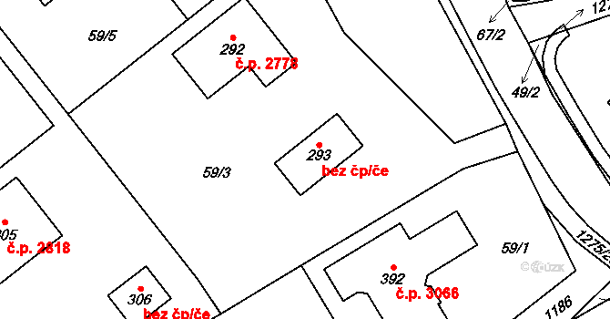Šumperk 44966997 na parcele st. 293 v KÚ Horní Temenice, Katastrální mapa