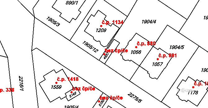 Šumperk 48507997 na parcele st. 4657 v KÚ Šumperk, Katastrální mapa