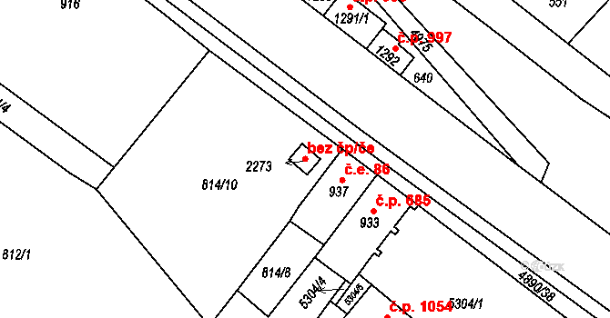 Jáchymov 80079997 na parcele st. 2273 v KÚ Jáchymov, Katastrální mapa