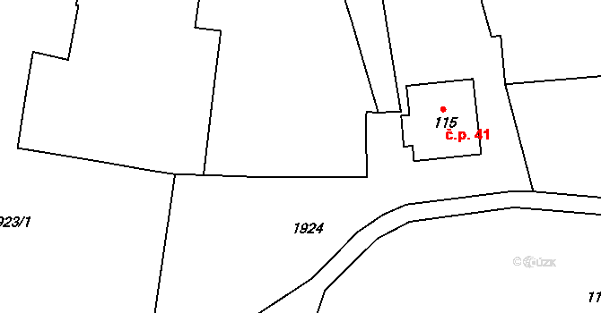 Pernolec 2, Částkov na parcele st. 76 v KÚ Pernolec, Katastrální mapa