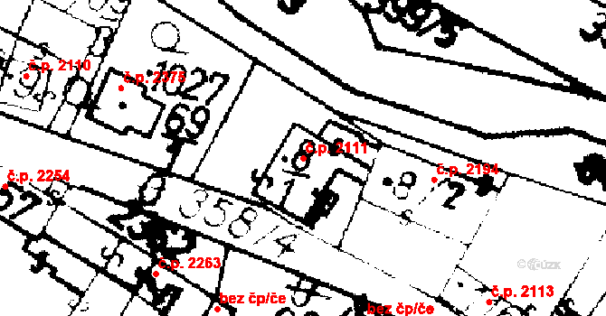 Podlusky 2111, Roudnice nad Labem na parcele st. 8/1 v KÚ Podlusky, Katastrální mapa