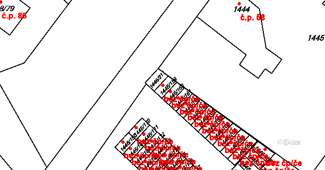 Těšovice 38564998 na parcele st. 1446/159 v KÚ Těšovice, Katastrální mapa