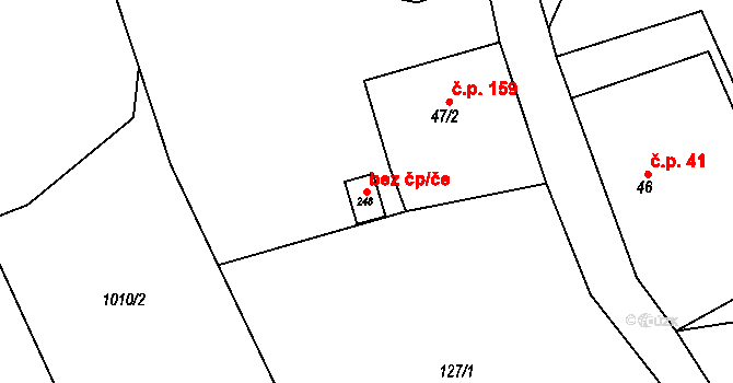 Dolní Kalná 41398998 na parcele st. 248 v KÚ Dolní Kalná, Katastrální mapa