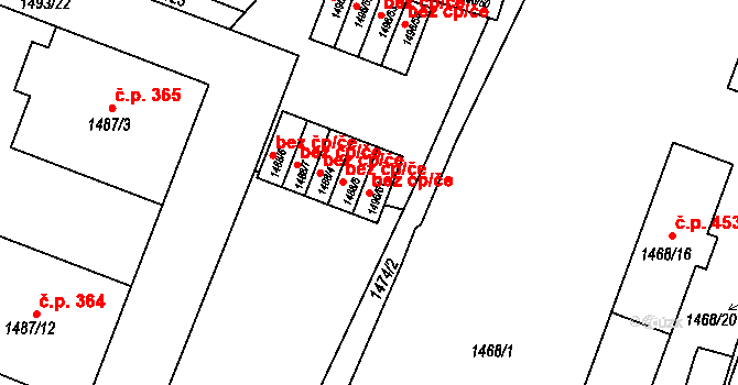 Třinec 41595998 na parcele st. 1496/61 v KÚ Třinec, Katastrální mapa