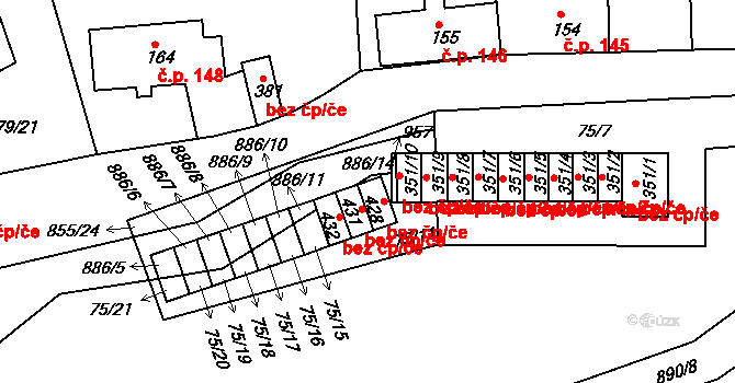 Kolinec 41705998 na parcele st. 428 v KÚ Kolinec, Katastrální mapa