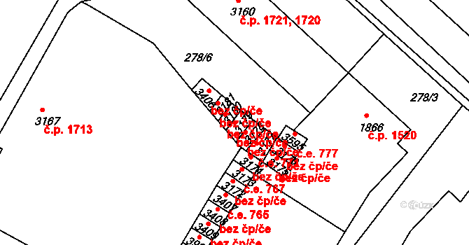 Rakovník 42567998 na parcele st. 3179 v KÚ Rakovník, Katastrální mapa