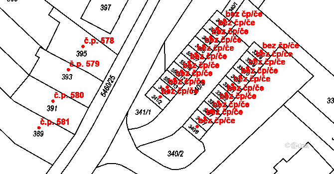 Zábřeh 44986998 na parcele st. 341/3 v KÚ Zábřeh na Moravě, Katastrální mapa