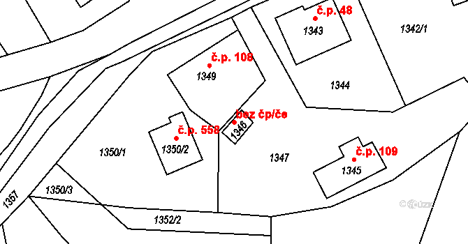 Rapotín 48064998 na parcele st. 1346 v KÚ Rapotín, Katastrální mapa