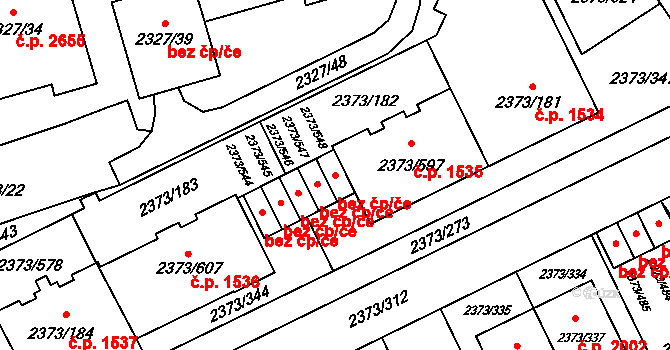 Opava 50366998 na parcele st. 2373/548 v KÚ Opava-Předměstí, Katastrální mapa