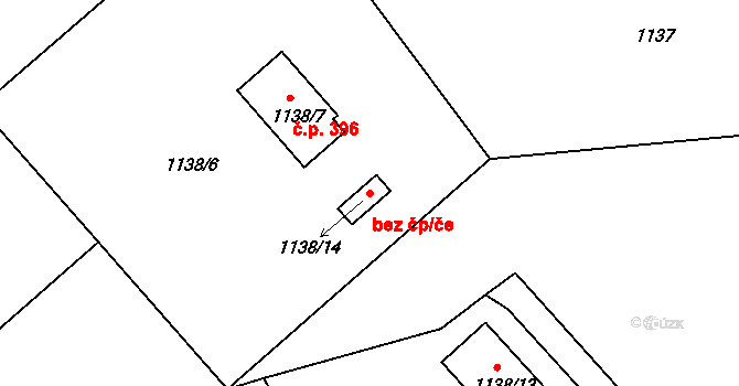 Olomučany 88565998 na parcele st. 1138/14 v KÚ Olomučany, Katastrální mapa