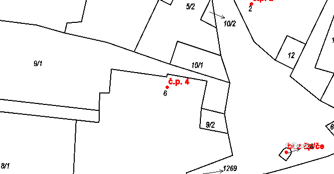 Mrzkovice 4, Světlá nad Sázavou na parcele st. 6 v KÚ Mrzkovice, Katastrální mapa