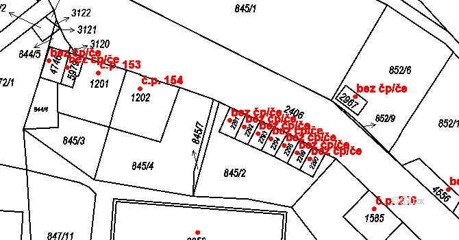 Trutnov 41858999 na parcele st. 2291 v KÚ Trutnov, Katastrální mapa