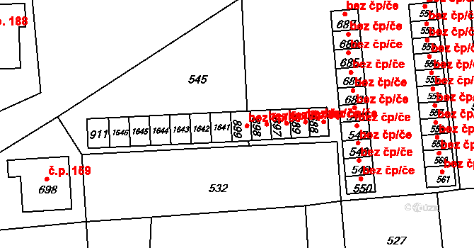 Stěbořice 43820999 na parcele st. 904 v KÚ Stěbořice, Katastrální mapa