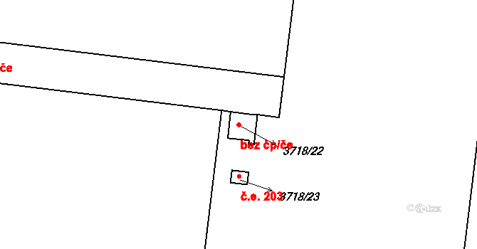 Kunovice 47251999 na parcele st. 3718/22 v KÚ Kunovice u Uherského Hradiště, Katastrální mapa