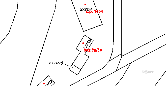 Pelhřimov 48466999 na parcele st. 2731/9 v KÚ Pelhřimov, Katastrální mapa
