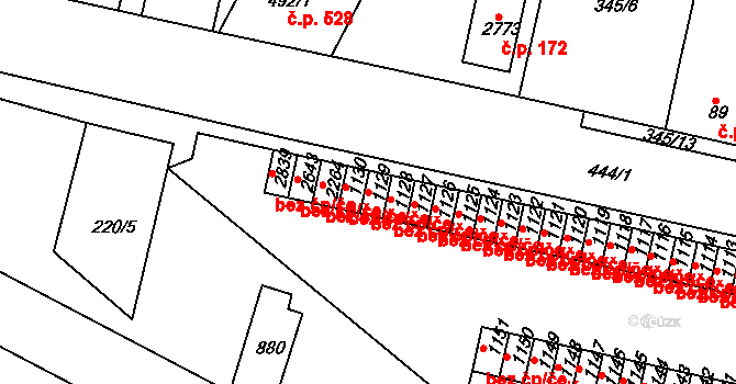 Neratovice 49357999 na parcele st. 1129 v KÚ Neratovice, Katastrální mapa