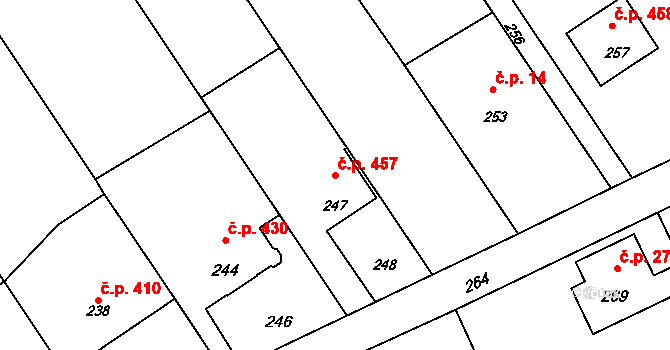 Suchdol nad Odrou 457 na parcele st. 247 v KÚ Suchdol nad Odrou, Katastrální mapa