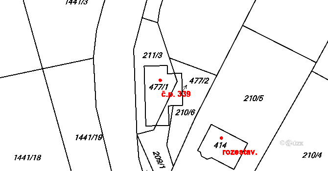 Štěpánovice 339, Katastrální mapa