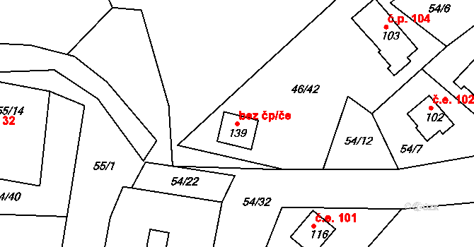 Děpoltovice 90181999 na parcele st. 139 v KÚ Nivy, Katastrální mapa