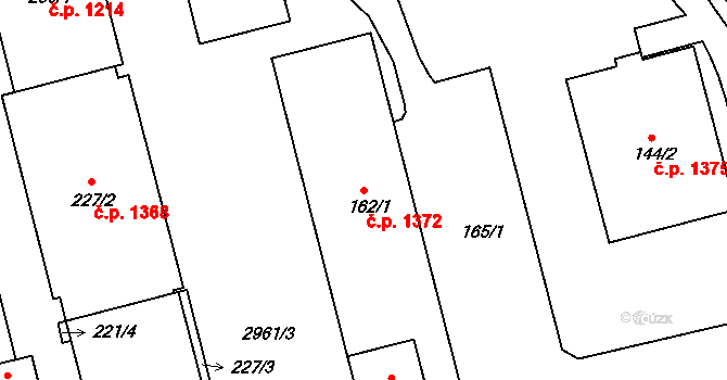 Rychnov nad Kněžnou 1372 na parcele st. 162/1 v KÚ Rychnov nad Kněžnou, Katastrální mapa
