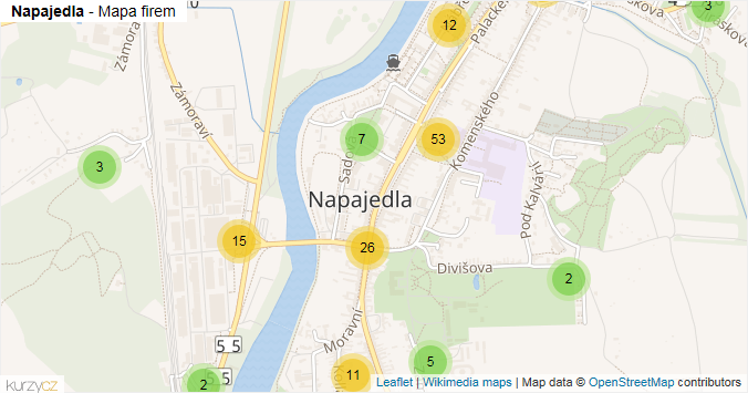 mapa napajedla Napajedla, město v okrese Zlín   všechny ulice mapa napajedla