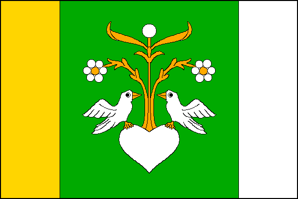 Milenov - vlajka