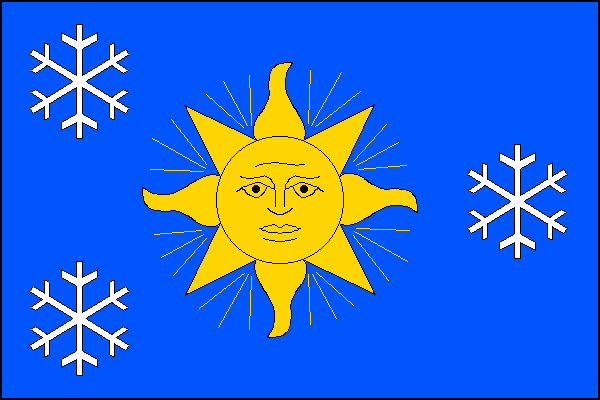 Sněžné - vlajka